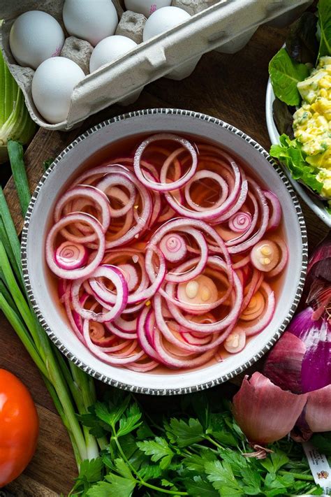 Pour boiling water over onion rings in a large bowl until covered. Pickled Red Onions | Recipe | Pickled red onions, Mexican ...