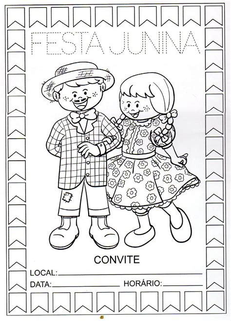 Atividades De Festa Junina Para Colorir