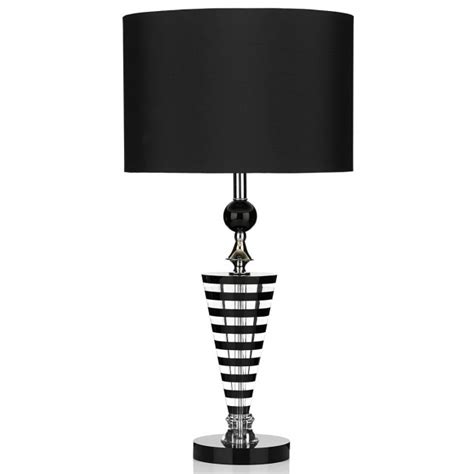 Hudson Table Lamp K9 Crystal Black Clear Complete With Shade