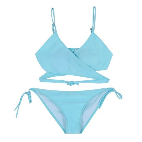 Buy Sexy Women Bandage Bikini Set Push Up Padded Bra Bathing Beach Wear