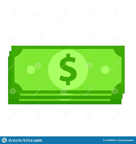 Cash Money Bundle Icon Stock Vector Illustration Of Financial 145589654