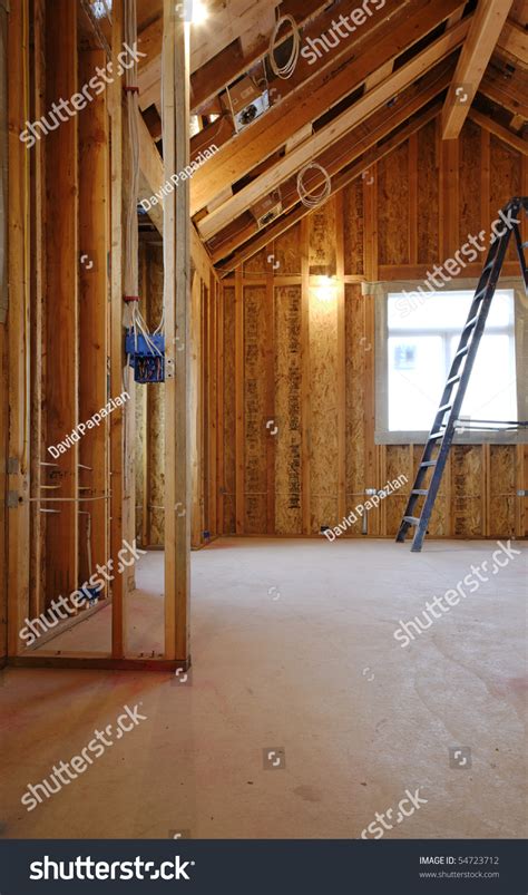 Interior View New Home Under Construction Stock Photo 54723712