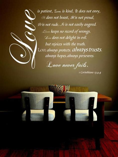 Love Is Patient Love Is Kind Wall Decal 1 Corinthians Bible Verse