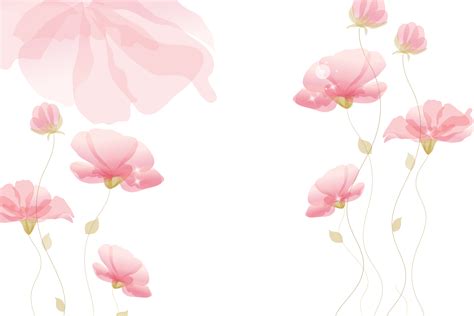 Flower Ink Pink Flowers Background Png Download Free Transparent Flower Png