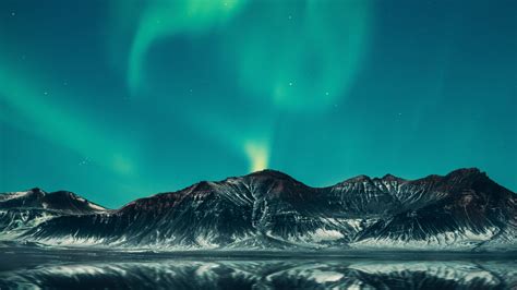 Download 1920x1080 wallpaper lake, green aurora borealis light, nature, full hd, hdtv, fhd ...