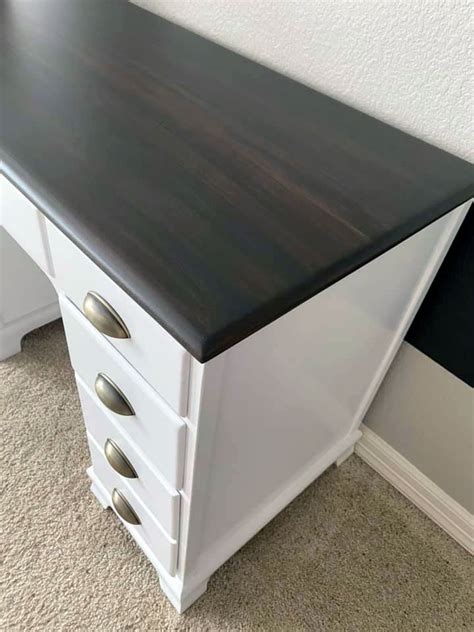 Graystone + Tobacco Water Based Stained Desk Top | General Finishes