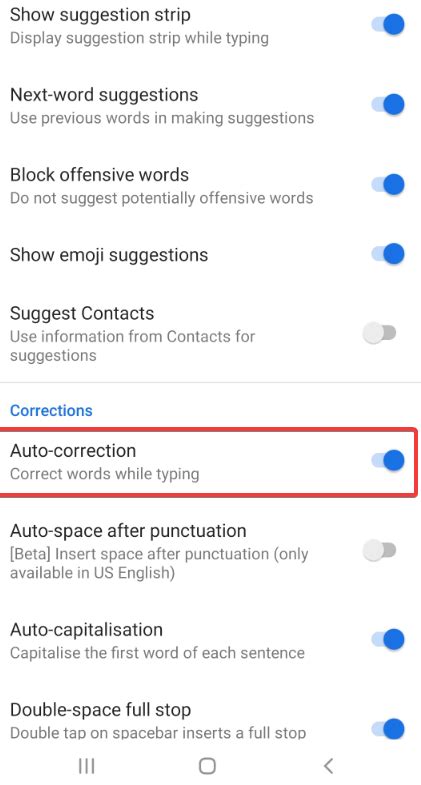 How To Disable Autocorrect On Android
