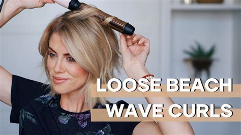 Loose Beach Wave Curls 2020 Short Hair Tutorial Short Hair Tutorial