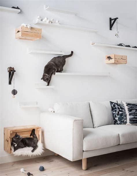If you own a cat (or she owns you), these diy cat shelves ideas are worth looking at and trying. Best Cat Tree Ideas to Make Feline Happy - meowlogy # ...