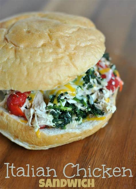 Slow Cooker Italian Chicken Sandwiches Shugary Sweets