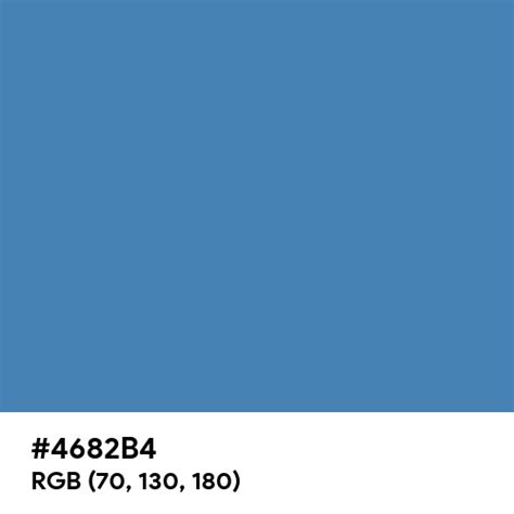 Steel Blue Color Hex Code Is 4682b4