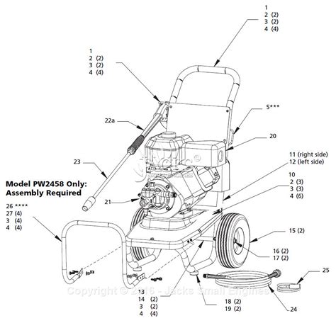 Campbell Hausfeld PW2221 Parts Diagram For Pressure Washer Parts