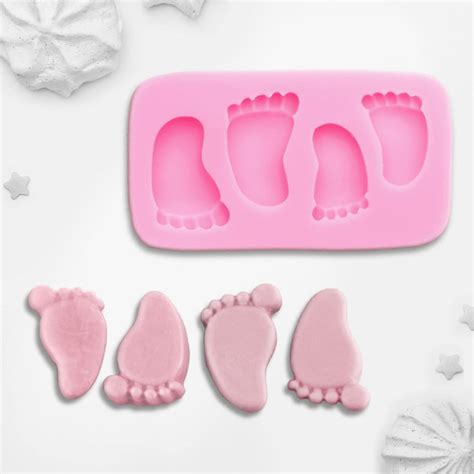 Baby Foot Print Silicone Mold First Birthday T Cookie Etsy