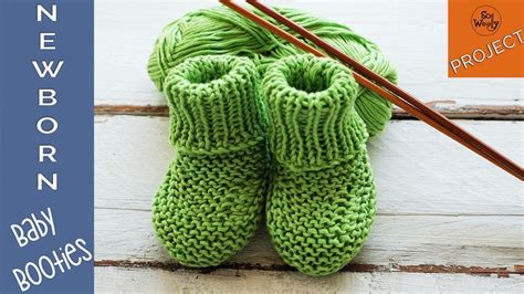 Newborn Baby Booties Knitting Pattern Straight Needles So Woolly YouTube