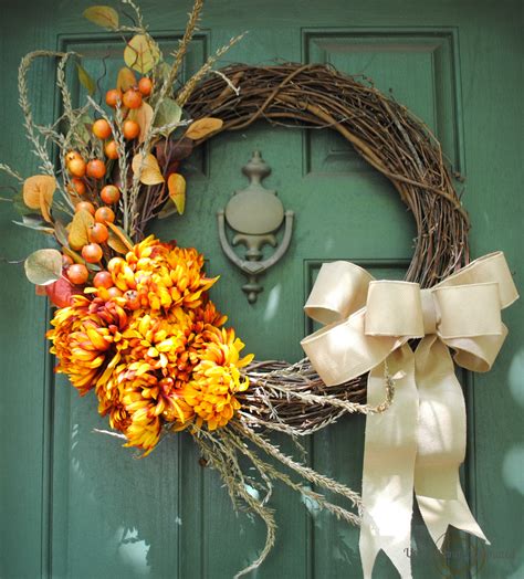 Diy Fall Wreath Showcase Of Autumn Colors Upright And Caffeinated