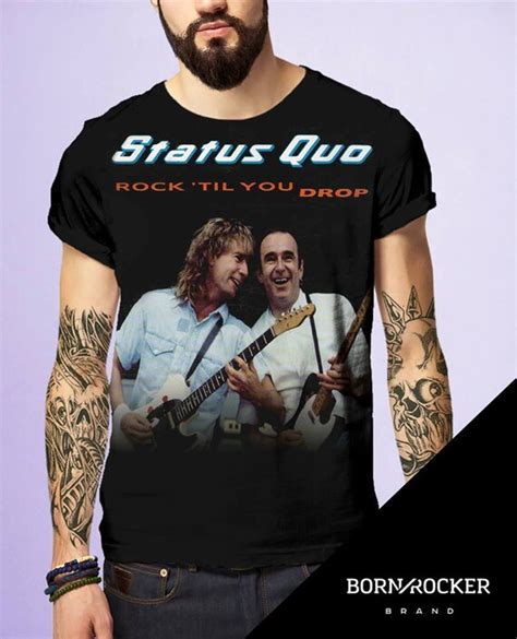 Status Quo Rock And Roll Tshirt By By Blackangelsrockshop On Etsy