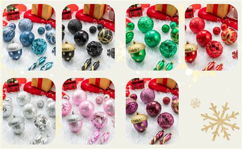 Amazon Com Pcs Christmas Balls Ornaments Set Big Christmas Balls Shatterproof