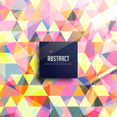 Abstract Background Of Colorful Triangles Download Free Vector Art