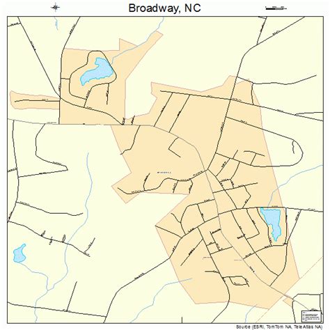 Broadway North Carolina Street Map 3708080