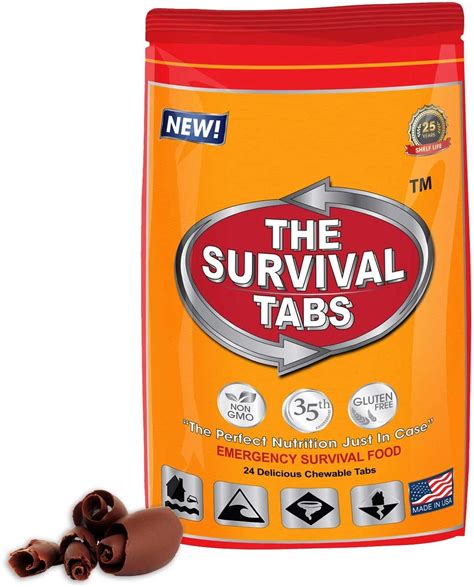 Survival Tabs Chocolate Flavor 24 Tablets Ships Within 1 2 Weeks