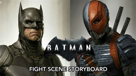 Batman V Deathstroke Fight Scene Storyboard Ben Afflecks Batman