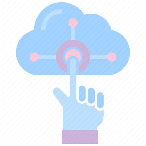 Touch Cloud Computing Data Deploy Storage Scalability Icon