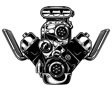 V8 Engine Drawing At Explore Collection Of V8