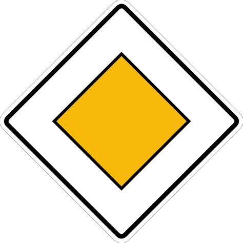 Bedeutung Verkehrszeichen 306 Vorfahrtstraße | Führerscheine.de gambar png