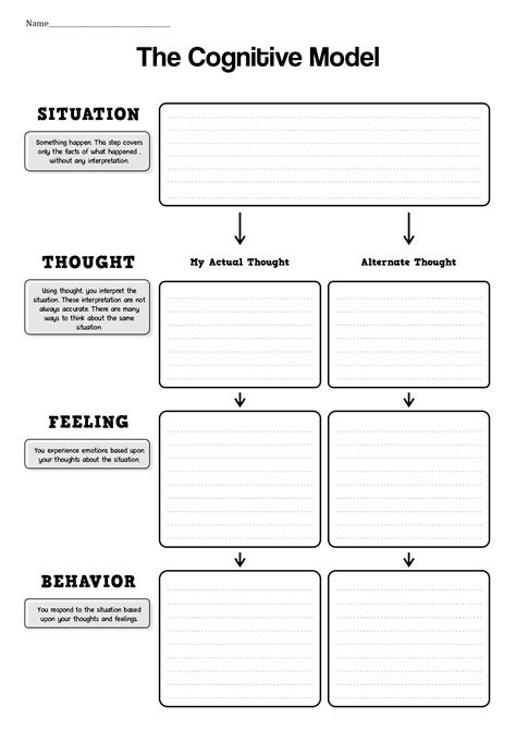 Printable Cbt Therapy Worksheets