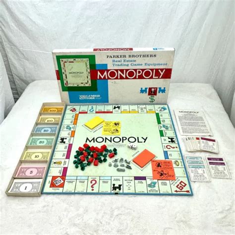 Vintage 1973 Monopoly Board Game Parker Brothers 100 Complete 2000
