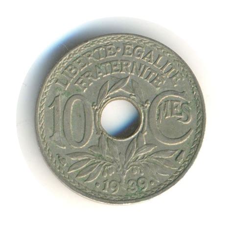 France 10 Centimes 1939 Vintage Coin Codersc1245 Etsy Uk Coins