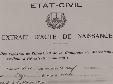 Acte De Naissance Pour Français Né à Létranger Etat Civil En Ligne
