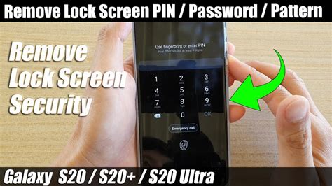 Galaxy S20s20 How To Remove Lock Screen Pin Password Pattern