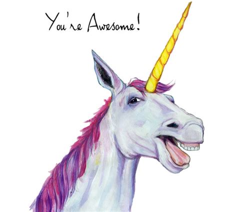 Youre Awesome Unicorn Greeting Card