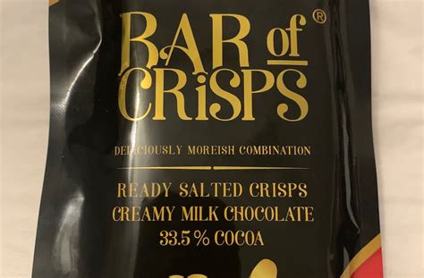Foodstuff Finds Bar Of Crisps Ready Salted Chocolate Cypchocolate