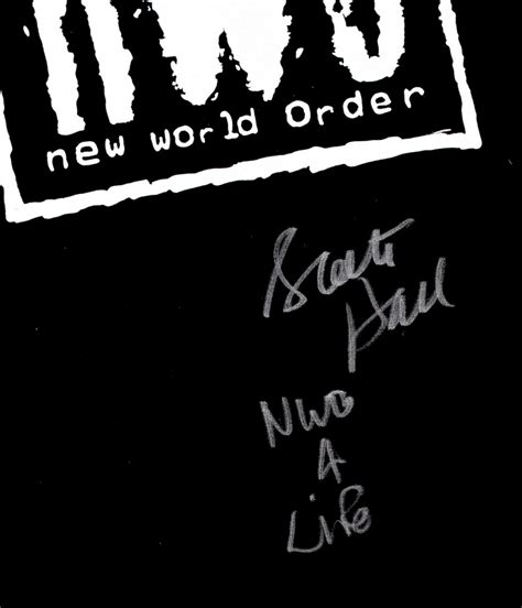 Scott Hall Signed New World Order Sleeveless T Shirt Inscribed Nwo 4