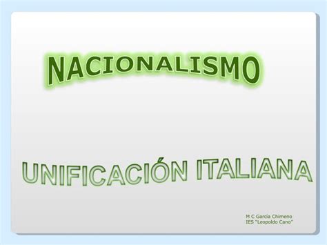 Unificación Italiana Ppt