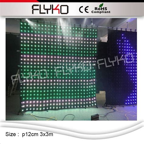 Stage Curtain Screens Led Curtain For Dj Booth P12cm 3x3m