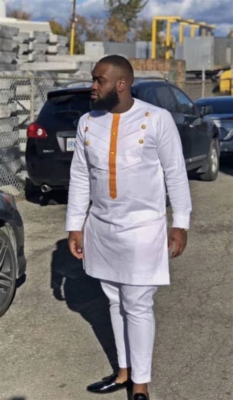 Ansah White African Men Clothing Dashiki Wedding Suit Two Etsy