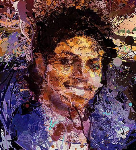 Michael Jackson Paint Splatter Digital Art By Bob Smerecki