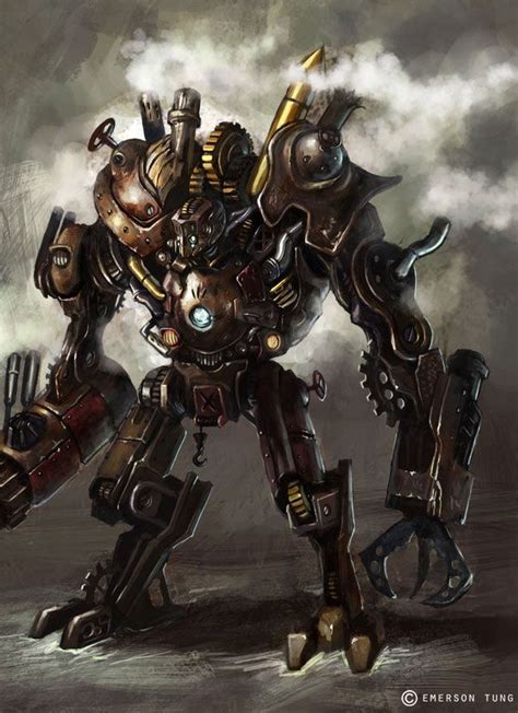 Pin By Tommy Mosely On Mechs Steampunk Art Steampunk Robots Robot Art