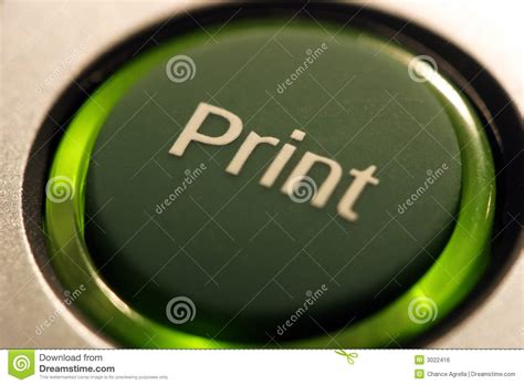 Print Button Royalty Free Stock Image Image 3022416