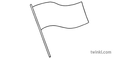 Blank Flag Black And White 2 Twinkl
