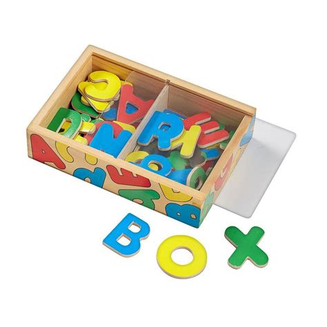 Melissa And Doug 52 Wooden Alphabet Magnets In A Box Uppercase And