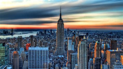 Architecture Building Cityscape City Clouds Evening Usa New York