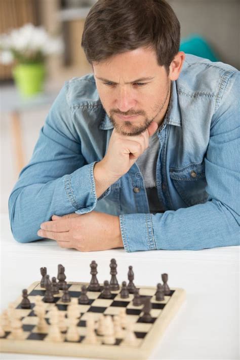 A Man Playing Chess Stock Photo Image Of Hobby Afro 148031564