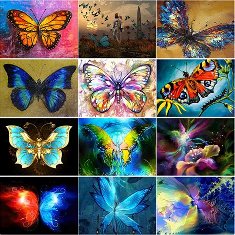 Everydayedeals Diamond Painting Full Drill Butterfly Painting Kits
