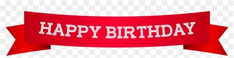 Happy Birthday Banner Red Png Clip Art Image Label Free Transparent