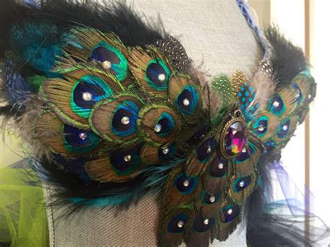Womens Peacock Feather Costume Set Etsy