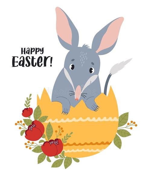 Cute Bilby In Easter Egg Australian Animal Easter Greeting Card